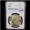 Image 2 : NGC 1900-p Morgan Dollar $1 Graded ms63 By NGC