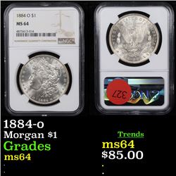 NGC 1884-o Morgan Dollar $1 Graded ms64 By NGC