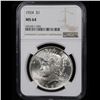 Image 2 : NGC 1924-p Peace Dollar $1 Graded ms64 By NGC