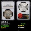 Image 1 : NGC 1883-o Morgan Dollar $1 Graded ms63 By NGC