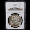 Image 2 : NGC 1883-o Morgan Dollar $1 Graded ms63 By NGC
