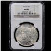 Image 2 : NGC 1923-p Peace Dollar $1 Graded ms63 By NGC