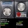 Image 1 : PCGS 1882-s Morgan Dollar $1 Graded ms63 By PCGS