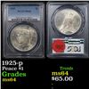 Image 1 : PCGS 1925-p Peace Dollar $1 Graded ms64 By PCGS