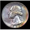 Image 2 : 1943-p Rainbow Toned Washington Quarter 25c Grades Choice Unc