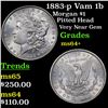 Image 1 : 1883-p Vam 1b Morgan Dollar $1 Grades Choice+ Unc