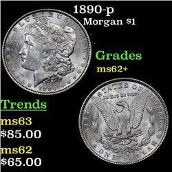 1890-p Morgan Dollar $1 Grades Select Unc