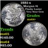 Image 1 : 1881-s Morgan Dollar $1 Grades Choice+ Unc