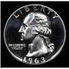 Image 2 : 1963 Washington Quarter 25c Grades GEM++ Proof Cameo