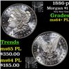 Image 1 : 1886-p Morgan Dollar $1 Grades Choice Unc+ PL