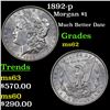 Image 1 : 1892-p Morgan Dollar $1 Grades Select Unc