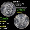 Image 1 : 1882-s Morgan Dollar $1 Grades GEM+ Unc
