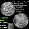 Image 1 : 1887-s /s Vam 2A Top 100 Morgan Dollar $1 Grades Select Unc