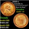 Image 1 : 1910-s Lincoln Cent 1c Grades Select+ Unc RD