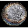 Image 2 : 1887-p Rainbow Toned Morgan Dollar $1 Grades Choice+ Unc