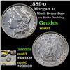 Image 1 : 1889-o Morgan Dollar $1 Grades Select Unc