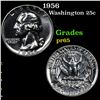 Image 1 : 1956 Washington Quarter 25c Grades GEM Proof