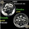 Image 1 : 1962 Roosevelt Dime 10c Grades GEM++ Proof