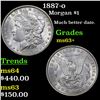 Image 1 : 1887-o Morgan Dollar $1 Grades Select+ Unc