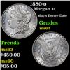 Image 1 : 1880-o Morgan Dollar $1 Grades Select Unc