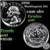 Image 1 : 1956 Washington Quarter 25c Grades GEM++ Proof