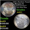 Image 1 : 1880-s Rainbow Toned Morgan Dollar $1 Grades Choice+ Unc
