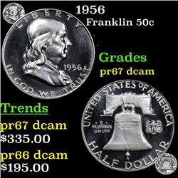 1956 Franklin Half Dollar 50c Grades GEM++ Proof Deep Cameo