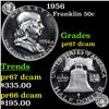 Image 1 : 1956 Franklin Half Dollar 50c Grades GEM++ Proof Deep Cameo