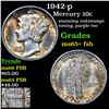 Image 1 : 1942-p Mercury Dime 10c Grades GEM+ FSB