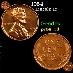 1954 Lincoln Cent 1c Grades select+ Proof Red