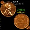 Image 1 : 1954 Lincoln Cent 1c Grades select+ Proof Red