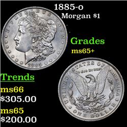 1885-o Morgan Dollar $1 Grades GEM+ Unc