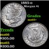 Image 1 : 1885-o Morgan Dollar $1 Grades GEM+ Unc