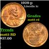 Image 1 : 1928-p Lincoln Cent 1c Grades Select Unc RD