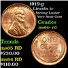 Image 1 : 1919-p Lincoln Cent 1c Grades Choice+ Unc RD