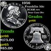 Image 1 : 1956 Franklin Half Dollar 50c Grades GEM+ Proof