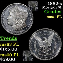 1882-s Morgan Dollar $1 Grades Unc+ PL