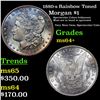 Image 1 : 1880-s Rainbow Toned Morgan Dollar $1 Grades Choice+ Unc