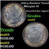 Image 1 : 1896-p Rainbow Toned Morgan Dollar $1 Grades Select Unc