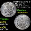 Image 1 : 1880-o Micro 'o' Morgan Dollar $1 Grades Unc Details