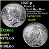 Image 1 : 1927-p Peace Dollar $1 Grades Select+ Unc