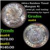 Image 1 : 1904-o Rainbow Toned Morgan Dollar $1 Grades Choice Unc