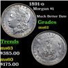 Image 1 : 1891-o Morgan Dollar $1 Grades Select Unc