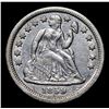 Image 2 : 1859-p Seated Liberty Dime 10c Grades Choice AU