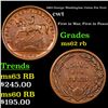 Image 1 : 1863 George Washington Union For Ever Civil War Token 1c Grades Select Unc RB