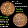 Image 1 : 1927-d Lincoln Cent 1c Grades Select+ Unc RB
