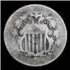 Image 2 : 1867 No Rays Shield Nickel 5c Grades vg+