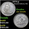 Image 1 : 1876-p Seated Half Dollar 50c Grades Unc Details