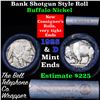 Image 1 : Buffalo Nickel Shotgun Roll in Old Bank Style  'Bell Telephone' Wrapper 1925 & d Mint Ends