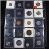 Image 2 : Page of 20 Mixed coins Jefferson 5c, Braided Hair 1c, Washington 25c, Mercury 10c, Indian 1c, Buffal